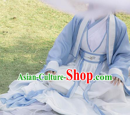Traditional Chinese Swordsman Costume, Elegant Hanfu Cosplay Nobility Childe Clothing Ancient Chinese Prince Dress for Men