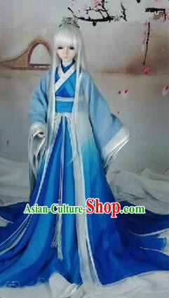 Traditional Chinese Super Dollfie Costume, Chinese Ancient Hanfu Jiang Hu Swordsman Clothing for Doll