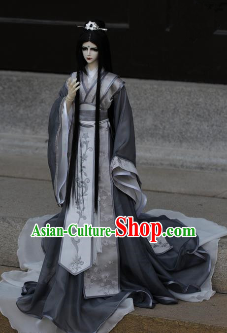 Traditional Chinese Super Dollfie Costume, Chinese Ancient Hanfu Jiang Hu Swordsman Prince Clothing for Doll
