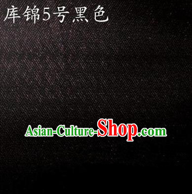 Asian Chinese Traditional Jacquard Weave Black Xiuhe Suit Satin Silk Fabric, Top Grade Brocade Tang Suit Hanfu Dress Fabric Cheongsam Cloth Material