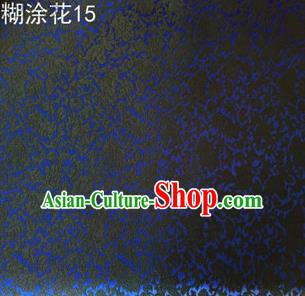Asian Chinese Traditional Embroidering Flower Navy Xiuhe Suit Satin Thangka Silk Fabric, Top Grade Brocade Tang Suit Hanfu Dress Fabric Cheongsam Cloth Material