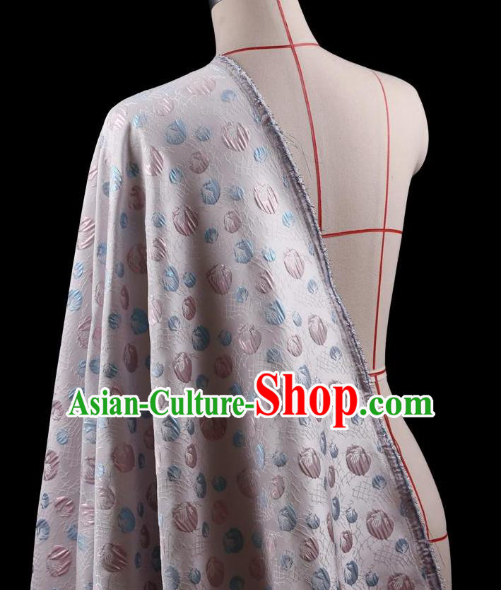 Traditional Asian Chinese Handmade Embroidery Flowers Coat Silk Tapestry Lilac Fabric Drapery, Top Grade Nanjing Brocade Ancient Costume Cheongsam Cloth Material