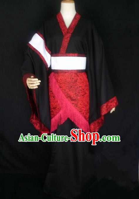 Asian Chinese Traditional Cospaly Han Dynasty Princess Costume, China Elegant Hanfu Fairy Queen Dress for Women