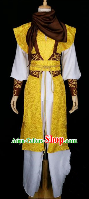 Asian Chinese Traditional Cospaly Han Dynasty Swordsman Costume, China Elegant Hanfu Prince Robe Clothing for Men
