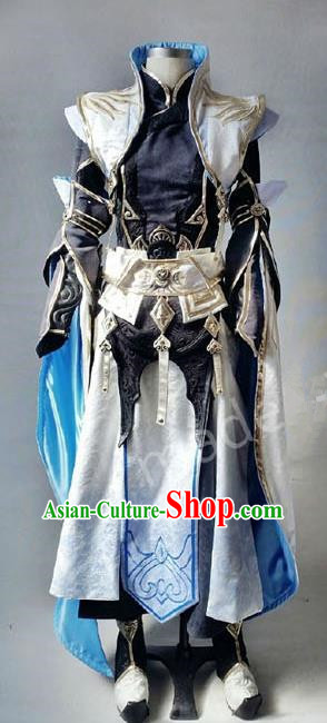 Asian Chinese Traditional Cospaly Costume Customization Royal Highness Costume, China Elegant Hanfu Swordsman Knight Clothing for Men
