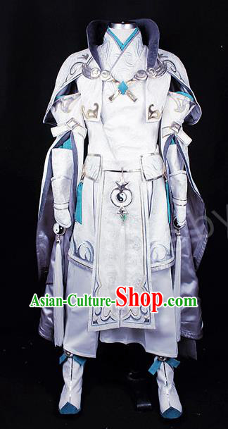 Asian Chinese Traditional Cospaly Costume Customization Swordsman Costume, China Elegant Hanfu Prince Clothing for Men