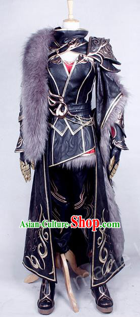 Asian Chinese Traditional Cospaly Costume Customization Ancient Female Swordsman General Costume Complete Set, China Elegant Hanfu Saintess Warrior Clothing for Women