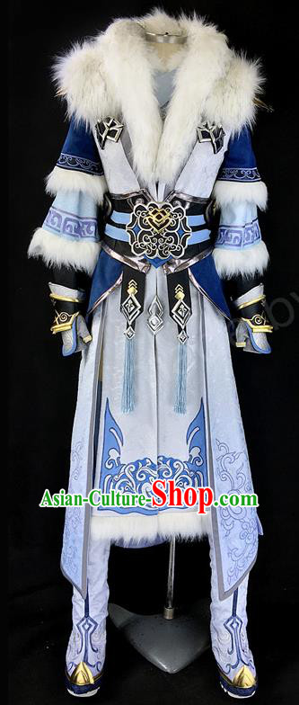 Asian Chinese Traditional Cospaly Costume Customization Ancient Nobility Childe Costume Complete Set, China Elegant Hanfu Swordsman Prince Clothing for Men