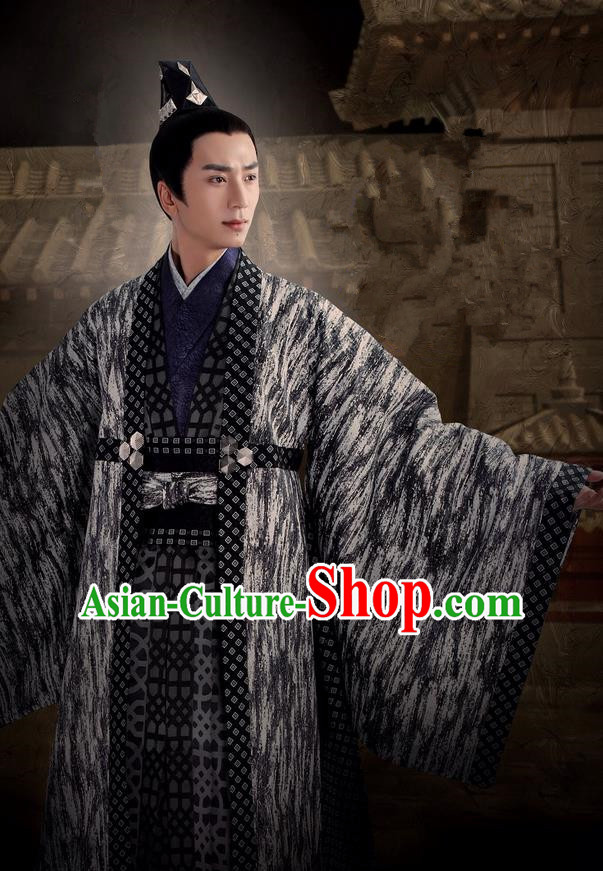 Asian Chinese Traditional Ancient Prince Costume, Lost Love In Times China Northern and Southern Dynasties Nobility Robe Clothing