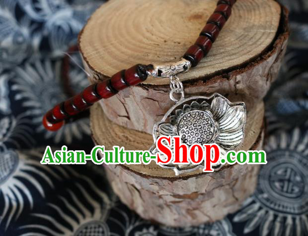 Traditional Ancient Chinese Miao Minority Embroidered Clothing Cheongsam Dress Hair Accessories Headwear for Women