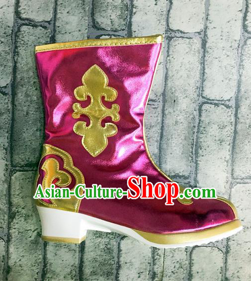 Traditional Chinese Minority Mongol Nationality Ethnic Minorities Mongolian Boots Mongolian Jockey Boots Tanks Boots for Kids