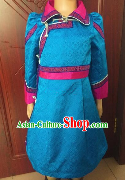 Traditional Chinese Mongol Nationality Dance Costume Handmade Mongolian Robe, China Mongolian Minority Nationality Dress for Women