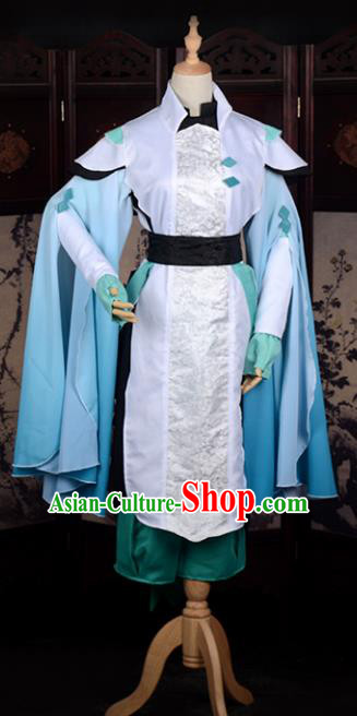 Chinese Ancient Cosplay Han Dynasty Childe Dress, Chinese Traditional Hanfu Clothing Chinese Swordsman Costume for Men