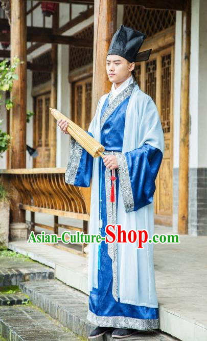  Half Arm Waist Waist Tang Suit for Woman Ancient Dance Costume  Elegant Princess Embroidery Hanfu Cosplay Costume (Color : Blue, Size :  Large) : Clothing, Shoes & Jewelry