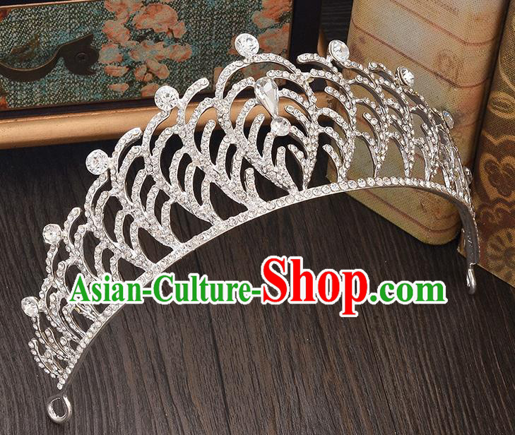 Top Grade Handmade Hair Accessories Baroque Style Wedding Crystal Royal Crown, Bride Princess Hair Kether Jewellery Imperial Crown for Women