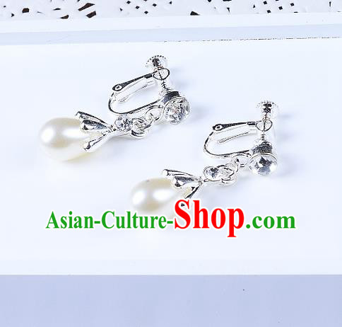 Top Grade Handmade Chinese Classical Jewelry Accessories Queen Wedding Pearls Tassel Earrings Bride Eardrop for Women