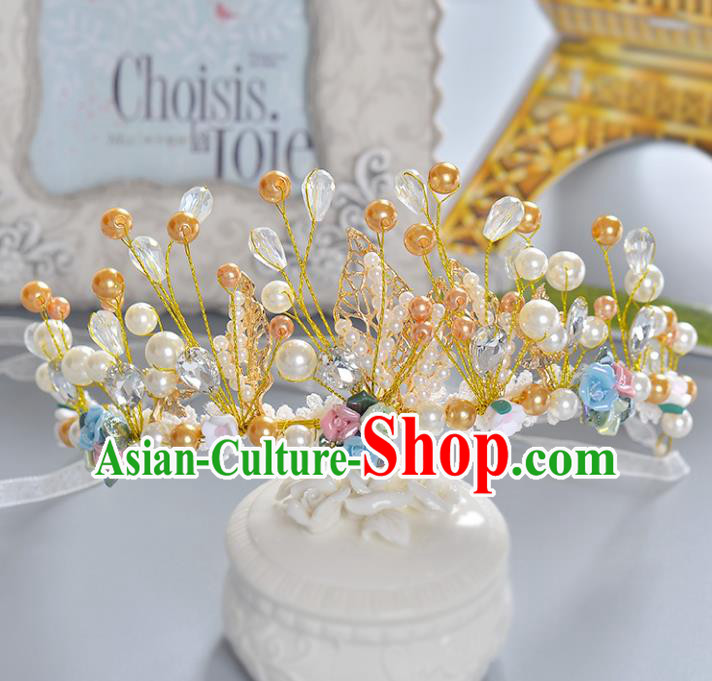 Top Grade Handmade Hair Accessories Baroque Luxury Crystal Beads Royal Crown, Bride Wedding Hair Kether Jewellery Princess Crystal Imperial Crown for Women