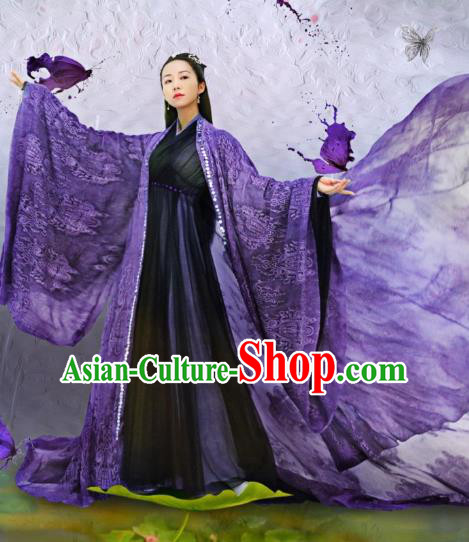 Traditional Chinese Southern and Northern Dynasties Saintess Princess Costume, Lost Love In Times Chinese Ancient Fairy Hanfu Dress for Women