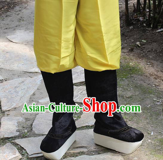 Traditional China Beijing Opera Officer Boots, Ancient Chinese Peking Opera Takefu Shoes