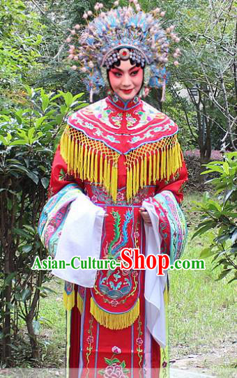 Traditional China Beijing Opera Palace Lady Hua Tan Costume Imperial Concubine Embroidered Robe, Ancient Chinese Peking Opera Female Diva Embroidery Dress Clothing