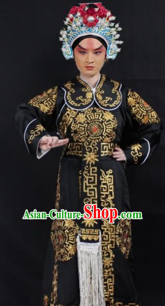 Traditional China Beijing Opera Costume Takefu Embroidered Robe, Ancient Chinese Peking Opera Martial Role Embroidery Clothing