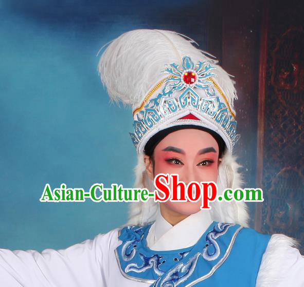 Top Grade Professional Beijing Opera Niche Costume Princess Hat Headwear, Traditional Ancient Chinese Peking Opera Young Men Headpiece