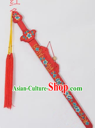 Traditional Chinese Wudang Tai Chi Sword Kungfu Kung Fu Swords Wu Shu Peking Opera Blues Red Sword for Women