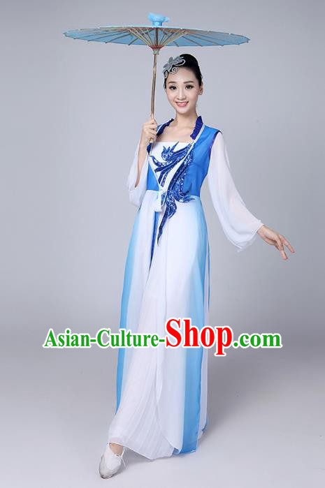 Traditional Chinese Classical Dance Yangge Fan Dancing Costume, Chinese Classical Dance Folk Dance Uniform Yangko Clothing for Women