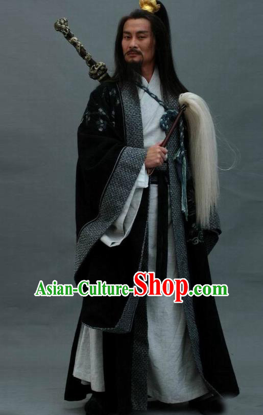 Traditional Chinese Ancient Kawaler Costume, Elegant Taoist Priest Hanfu Clothing Chinese Ancient Song Dynasty Swordsman Clothing