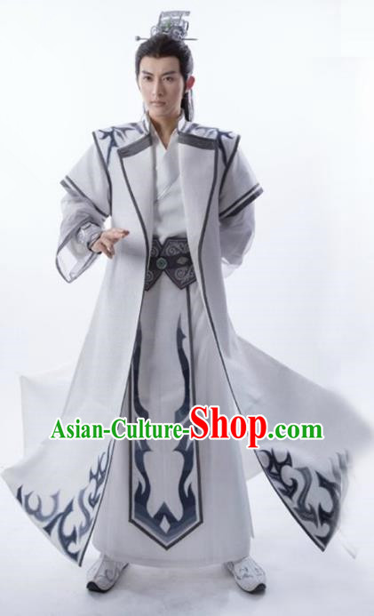 Traditional Chinese Ancient Swordsman Costume, Chinese Han Dynasty Nobility Childe Hanfu Prince Clothing for Men
