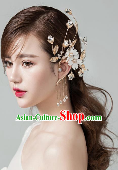 Top Grade Handmade Classical Hair Accessories Baroque Tassel Earrings, Princess Silk Flower Eardrop for Women