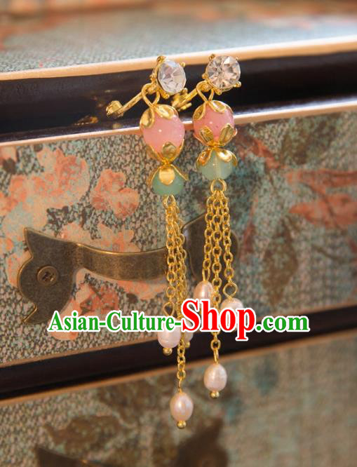 Chinese Handmade Classical Jewelry Accessories Tassel Earrings, China Xiuhe Suit Tassel Eardrop for Women