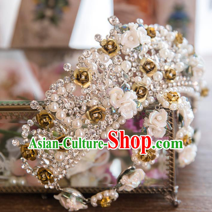 Chinese Hair Jewelry Accessories Hairpins Headwear Headdress Hair Crown for Women