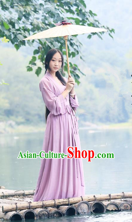 Traditional Ancient Chinese Young Lady Costume, Chinese Han Dynasty Hanfu Embroidered Clothing for Women