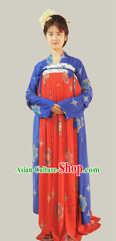 Traditional Chinese Tang Dynasty Young Lady Costumes Ancient Princess Slip Skirts for Women