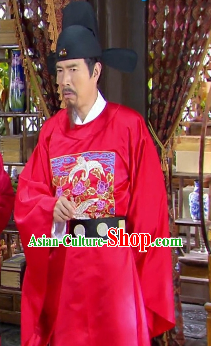 Ancient Chinese Song Dynasty Government Official Costumes Complete Set for Men