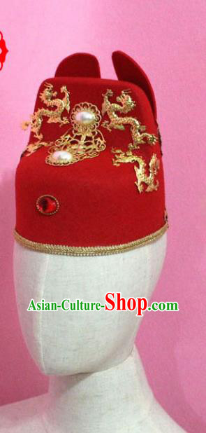 Traditional Handmade Chinese Classical Hair Accessories Bridegroom Hats Ancinet Wedding Lang Scholar Headwear for Men
