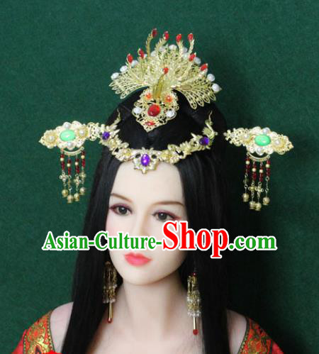 Traditional Handmade Chinese Hair Accessories Empress Headpiece, Han Dynasty Princess Hairpins Headwear for Women