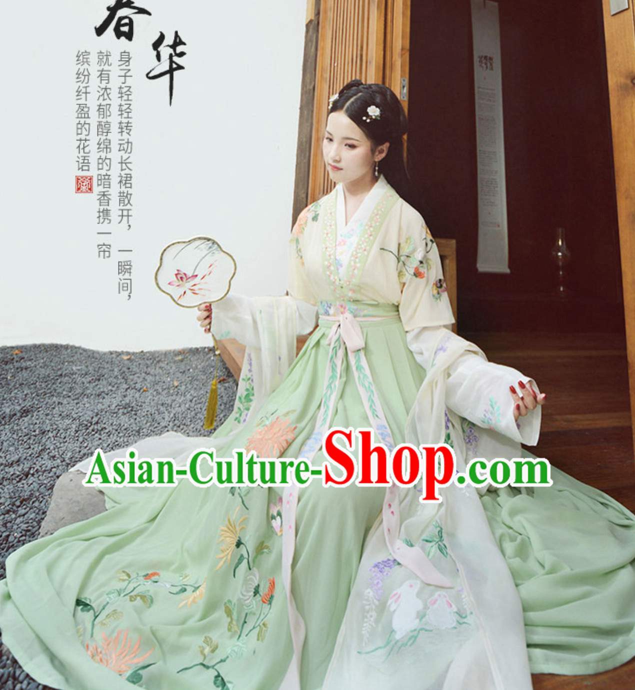 Ancient Chinese Han Dynasty Princess Clothing Costumes Complete Set for Women