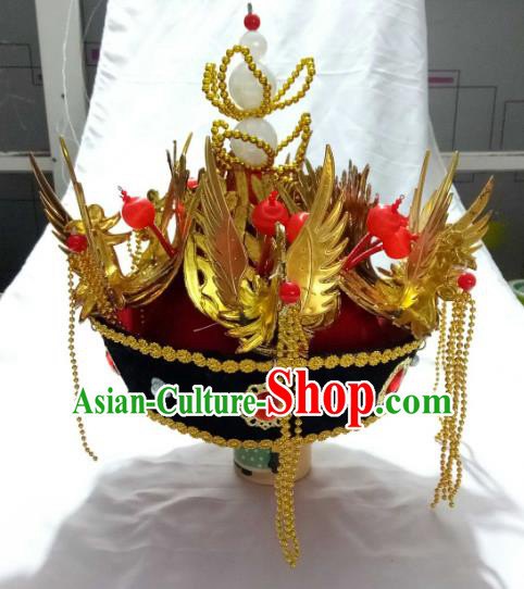 Traditional Chinese Qing Dynasty Imperial Empress Hats, China Ancient Manchu Queen Phoenix Coronet Headwear for Women