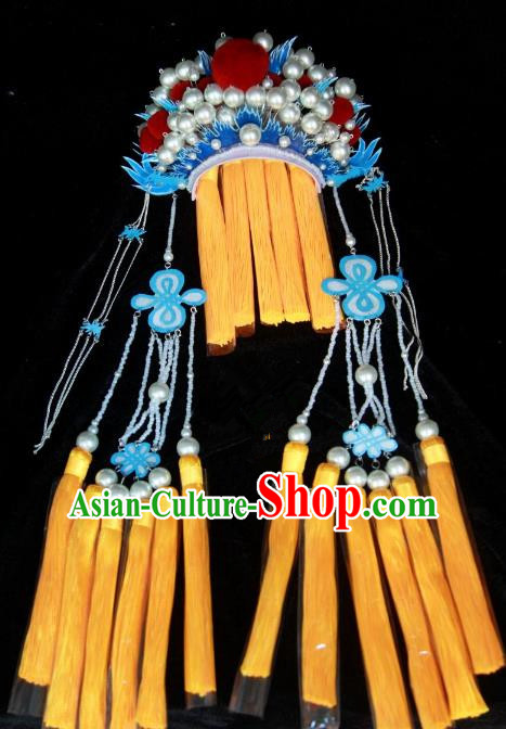 Traditional Handmade Chinese Ming Dynasty Hair Accessories Tassel Phoenix Coronet, China Ancient Palace Lady Wedding Headwear