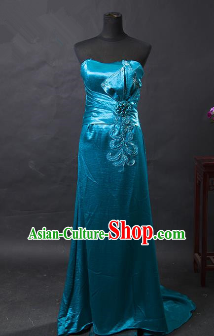 Traditional Chinese National Young Lady Green Qipao Costume, China Embroidered Cheongsam for Women