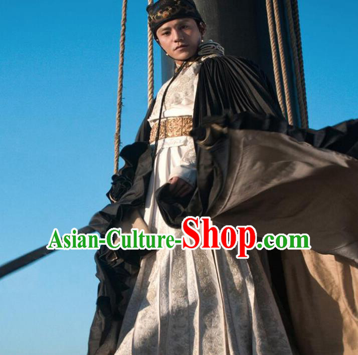 Traditional Ancient Chinese Swordsman Costume, Asian Chinese Ming Dynasty Knight-errant Clothing for Men