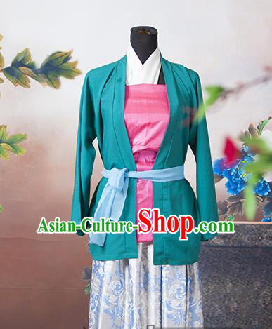 Traditional Ancient Chinese Swordswoman Costume, Asian Chinese Ming Dynasty Young Lady Clothing for Women