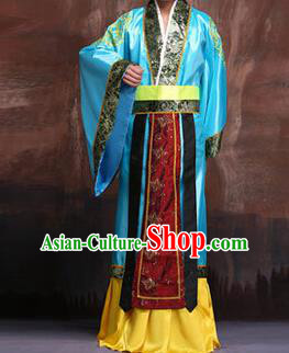 Traditional Ancient Chinese Hanfu Prime Minister Costume, Asian Chinese Han Dynasty Robe Clothing for Men