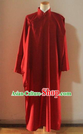 Traditional Ancient Chinese Republic of China Costume Long Robe, Asian Chinese Silk Cross Talk Clothing for Men