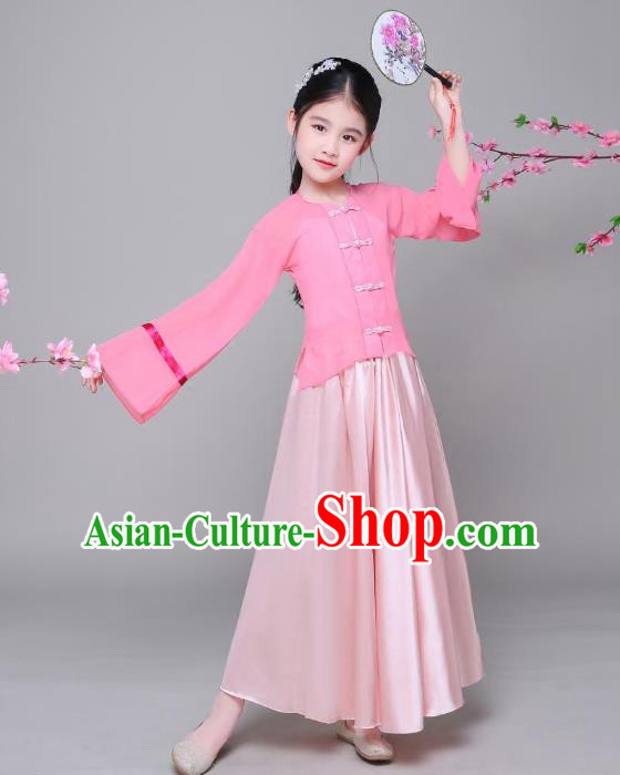 Traditional Chinese Ming Dynasty Children Costume, China Ancient Princess Embroidered Hanfu Clothing for Kids