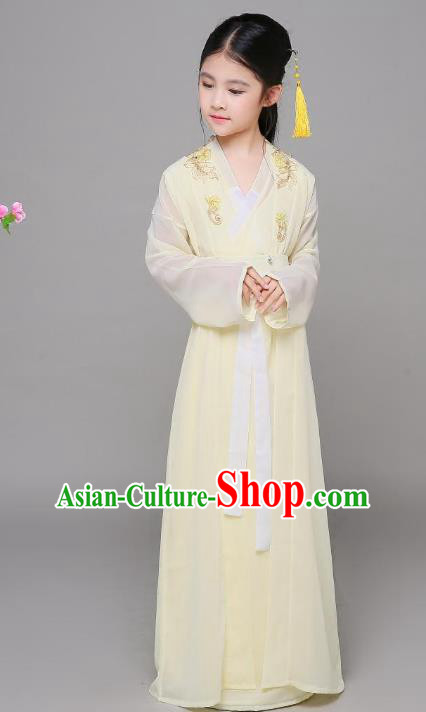 Traditional Chinese Song Dynasty Children Costume, China Ancient Princess Hanfu Dress for Kids