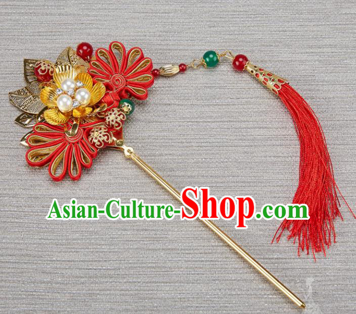 Traditional Handmade Chinese Ancient Classical Hair Accessories Xiuhe Suit Hairpins Step Shake for Kids