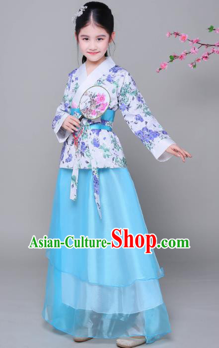 Traditional Chinese Ancient Princess Fairy Costume, China Han Dynasty Imperial Consort Clothing for Kids